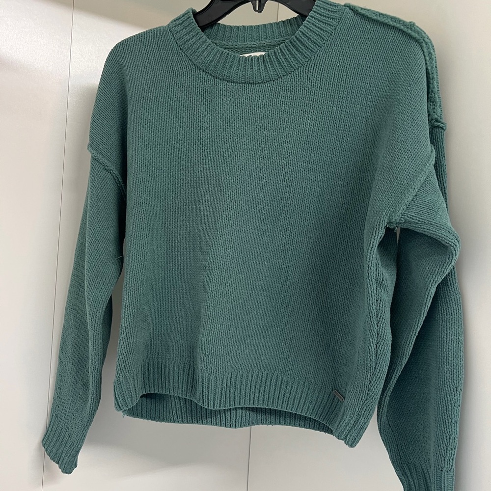 Hollister Green Crew Neck Sweater